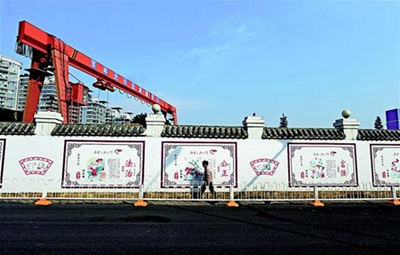 湖北施工围挡_瓦房店房地产外墙围挡施工队伍_彩钢板施工围挡价格